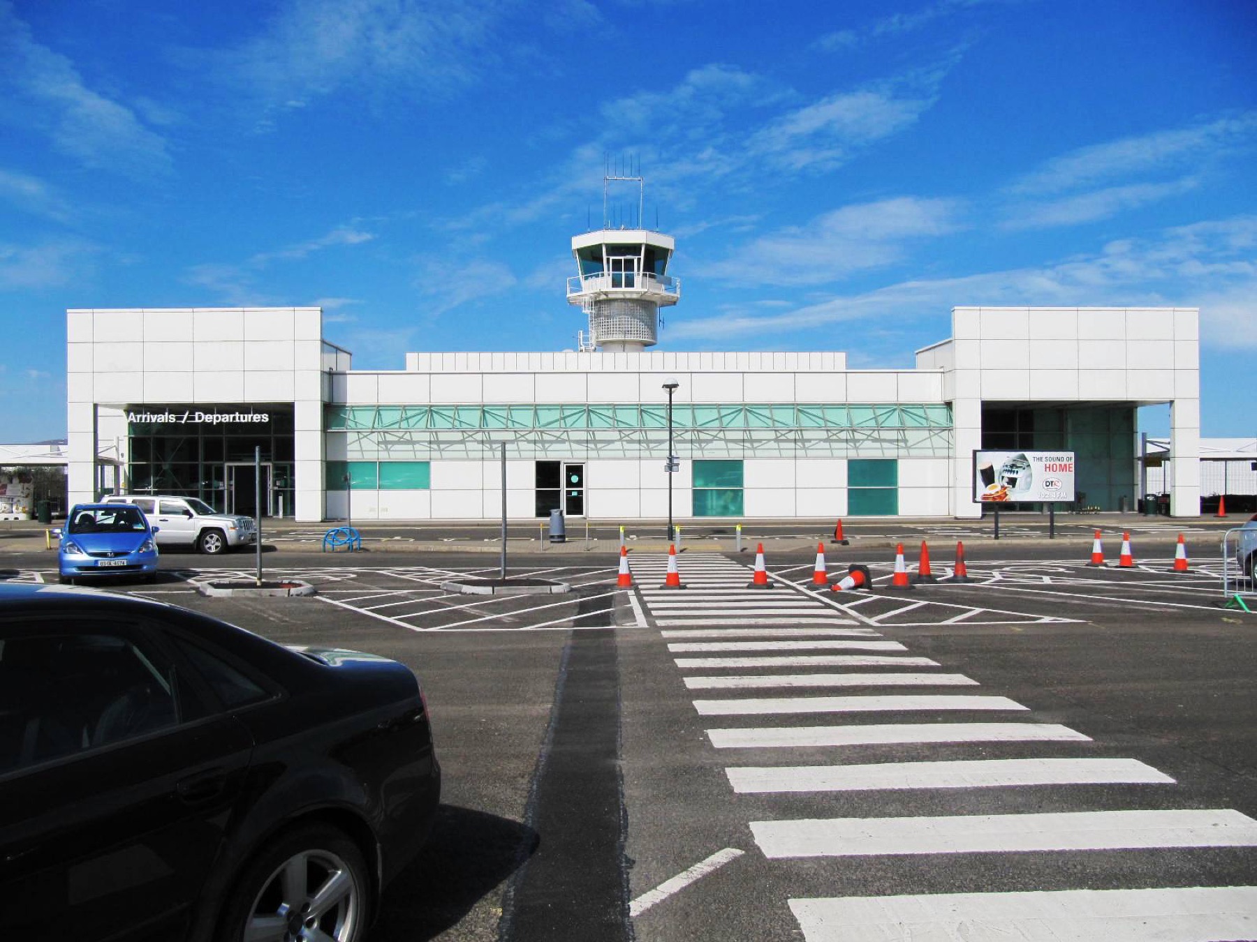 The terminal building at City of Derry Airport