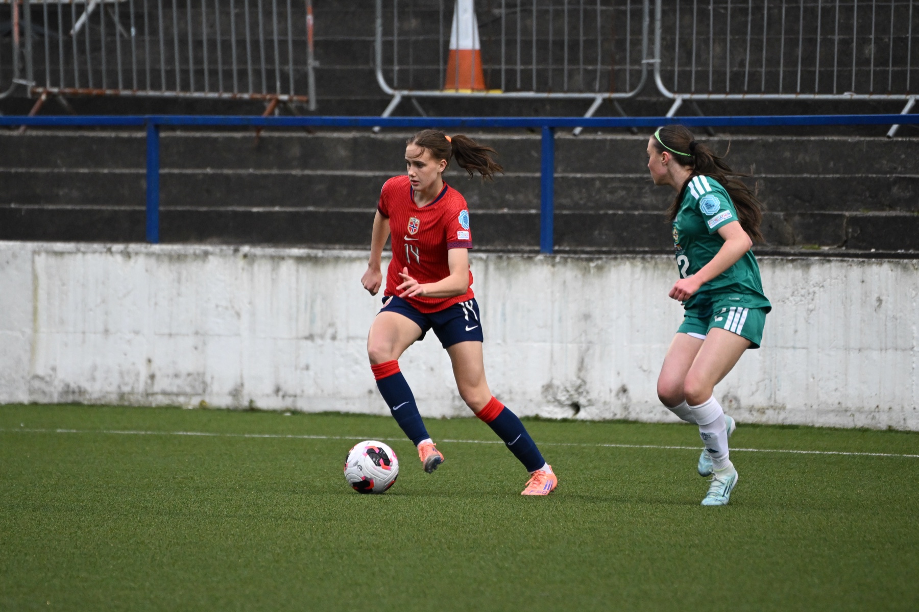 Match action during Northern Ireland vs Norway