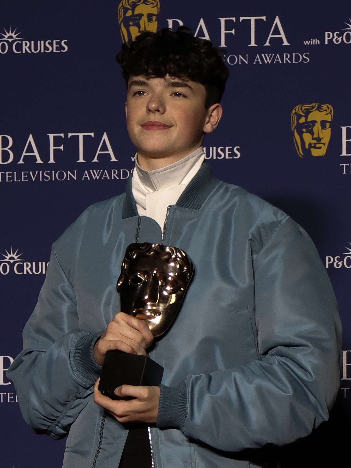 Owen Cooper winning Supporting Actor at BAFTA TV Awards May 26