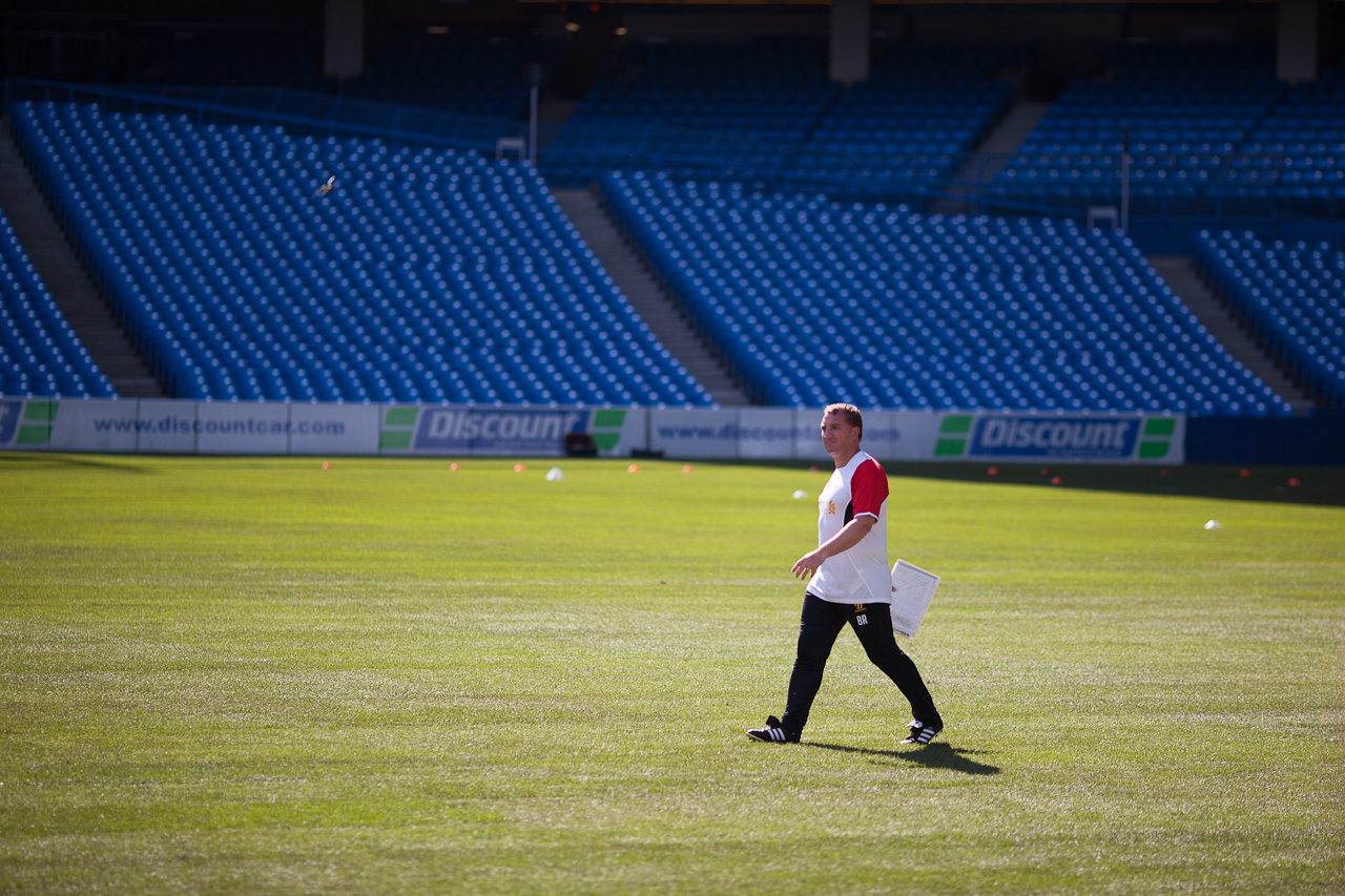 Brenan Rodgers during Liverpool training session in Toronto, 21-07-2012.
