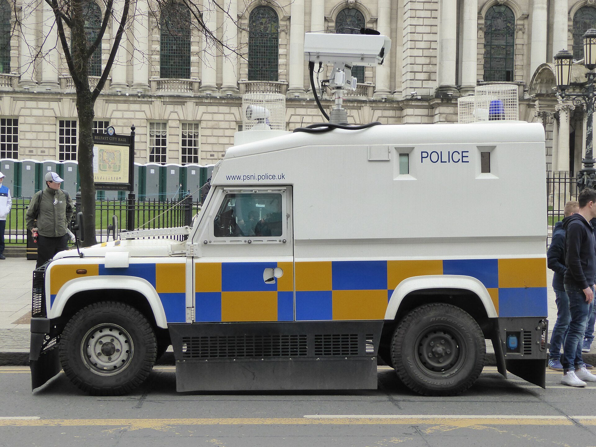 PSNI vehicle (note camera on top), Belfast, Northern Ireland, March 2015