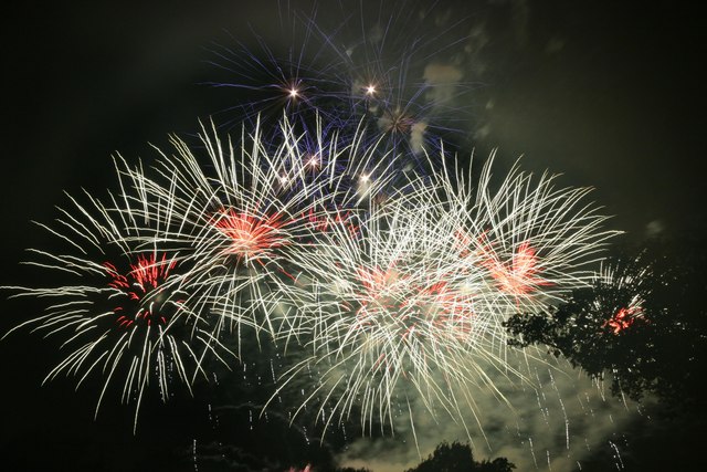 A public fireworks display