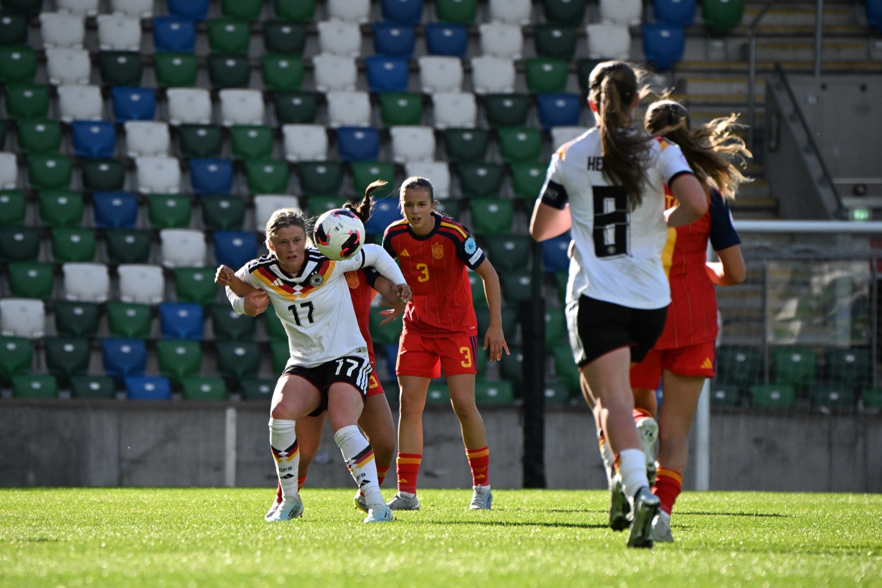 Match action during Germany vs Spain