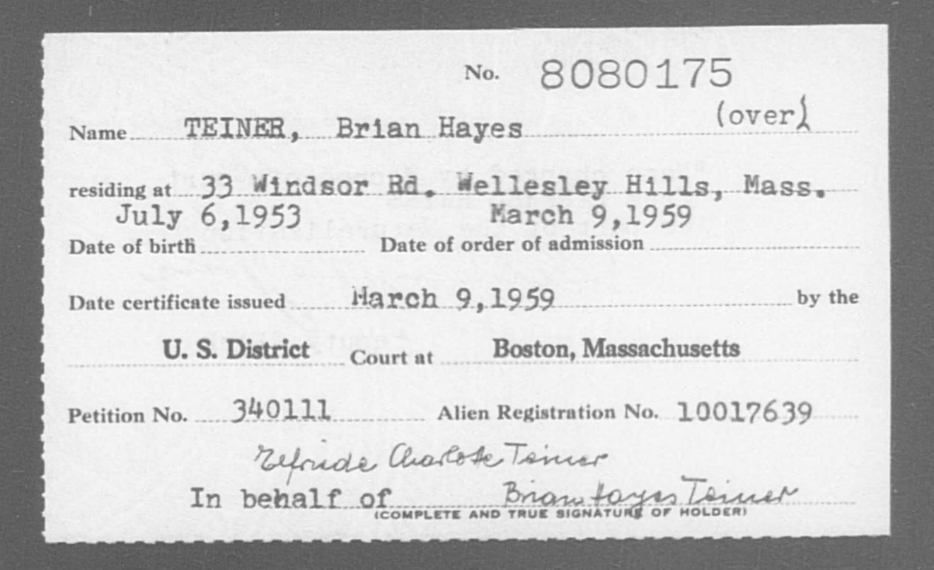 Birth Year: 1953 Spouse:[Blank] Admission Year: 1959 Court: District