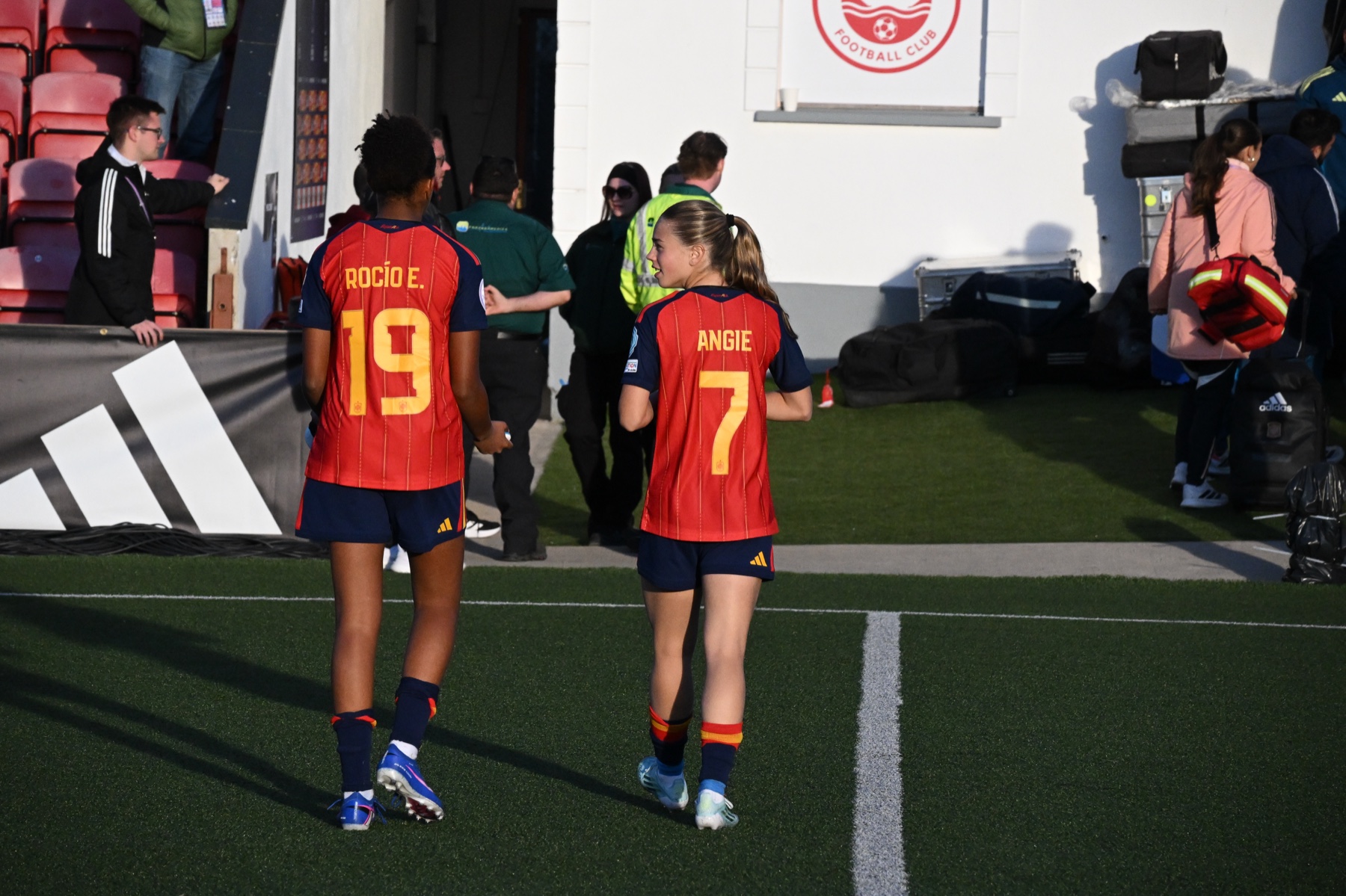 Match action during Spain vs Finland