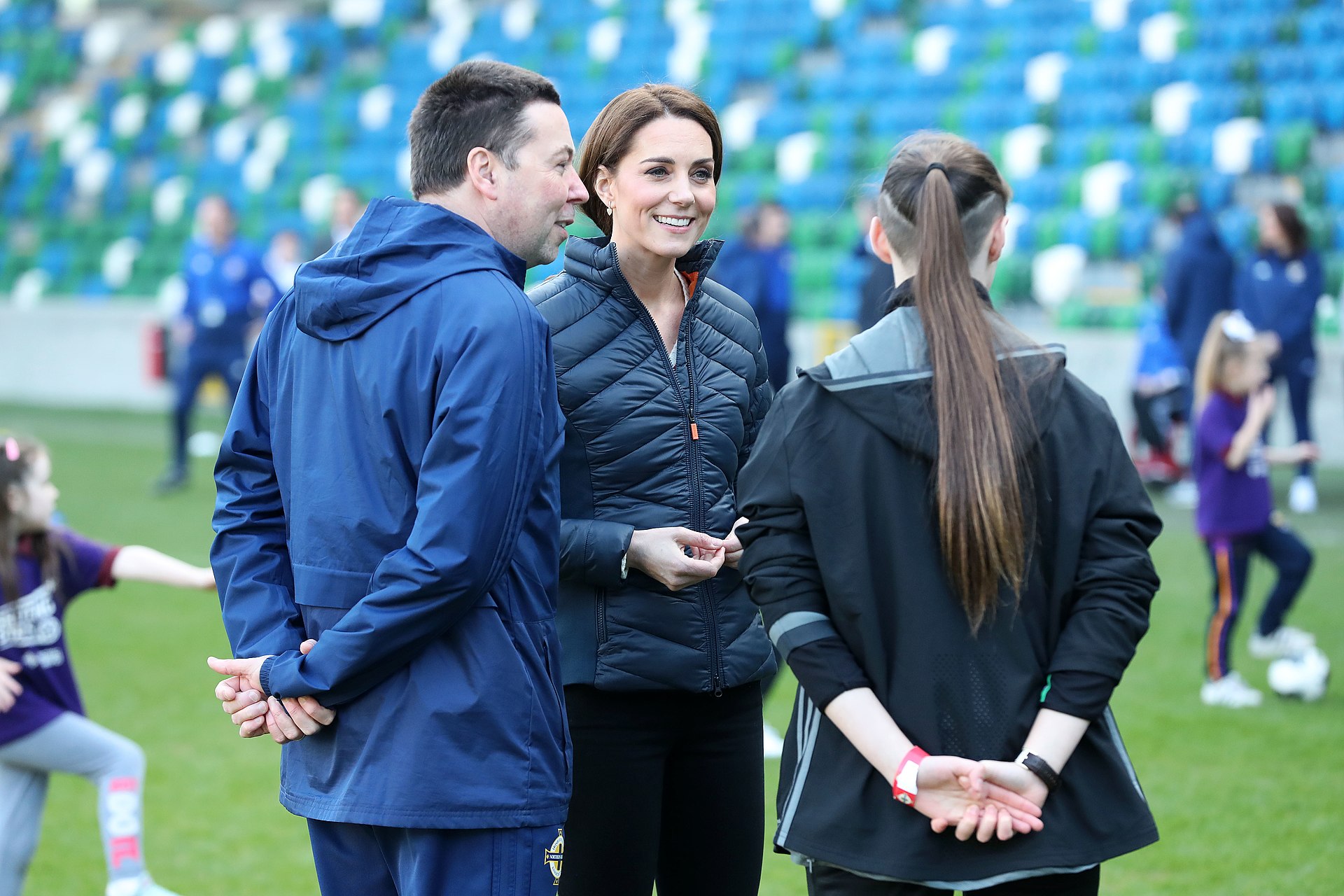 The Duke & Duchess of Cambridge visit the National Stadium Belfast, home of the Irish Football Association.