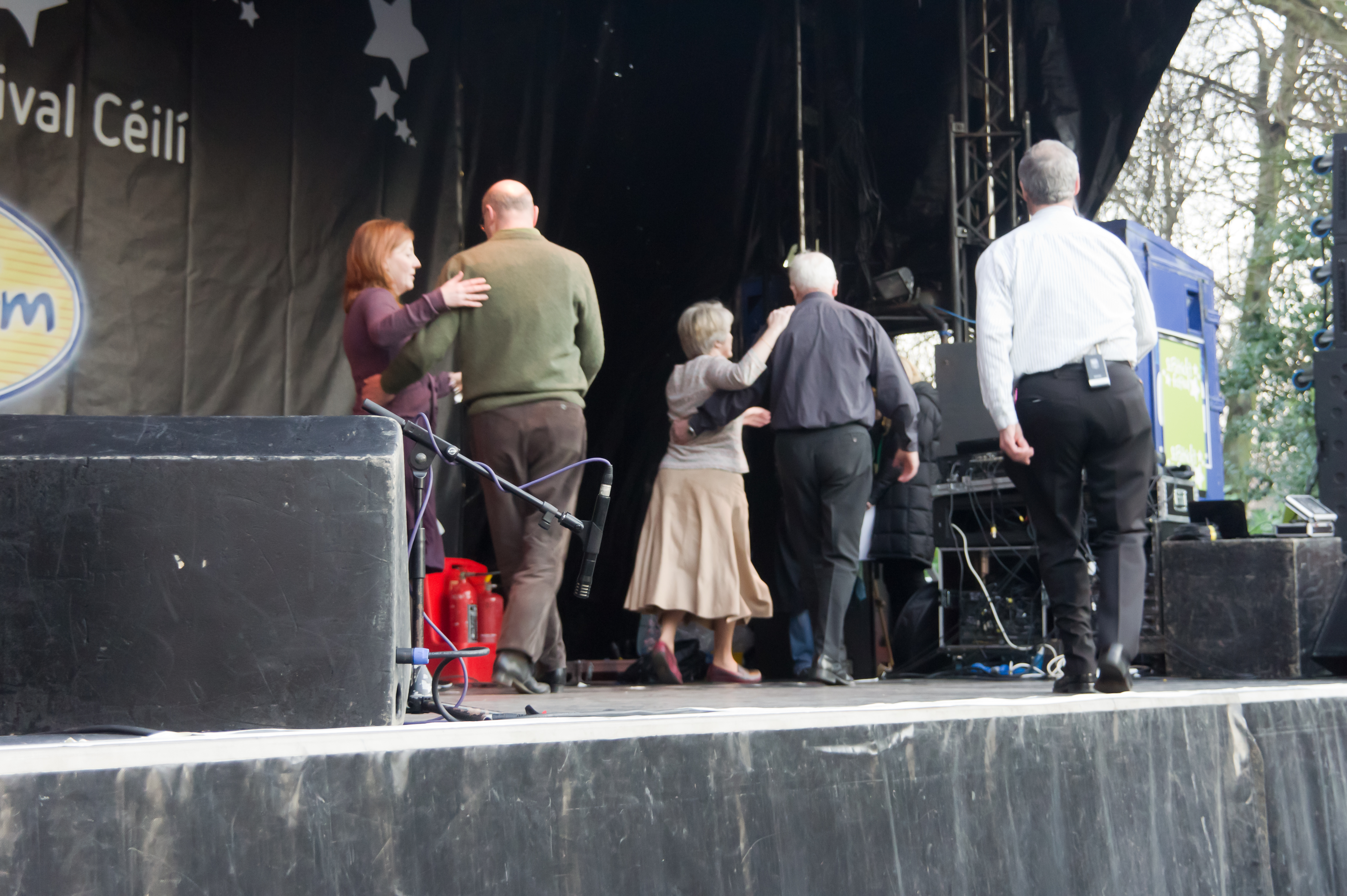 People taking part in an Irish ceili