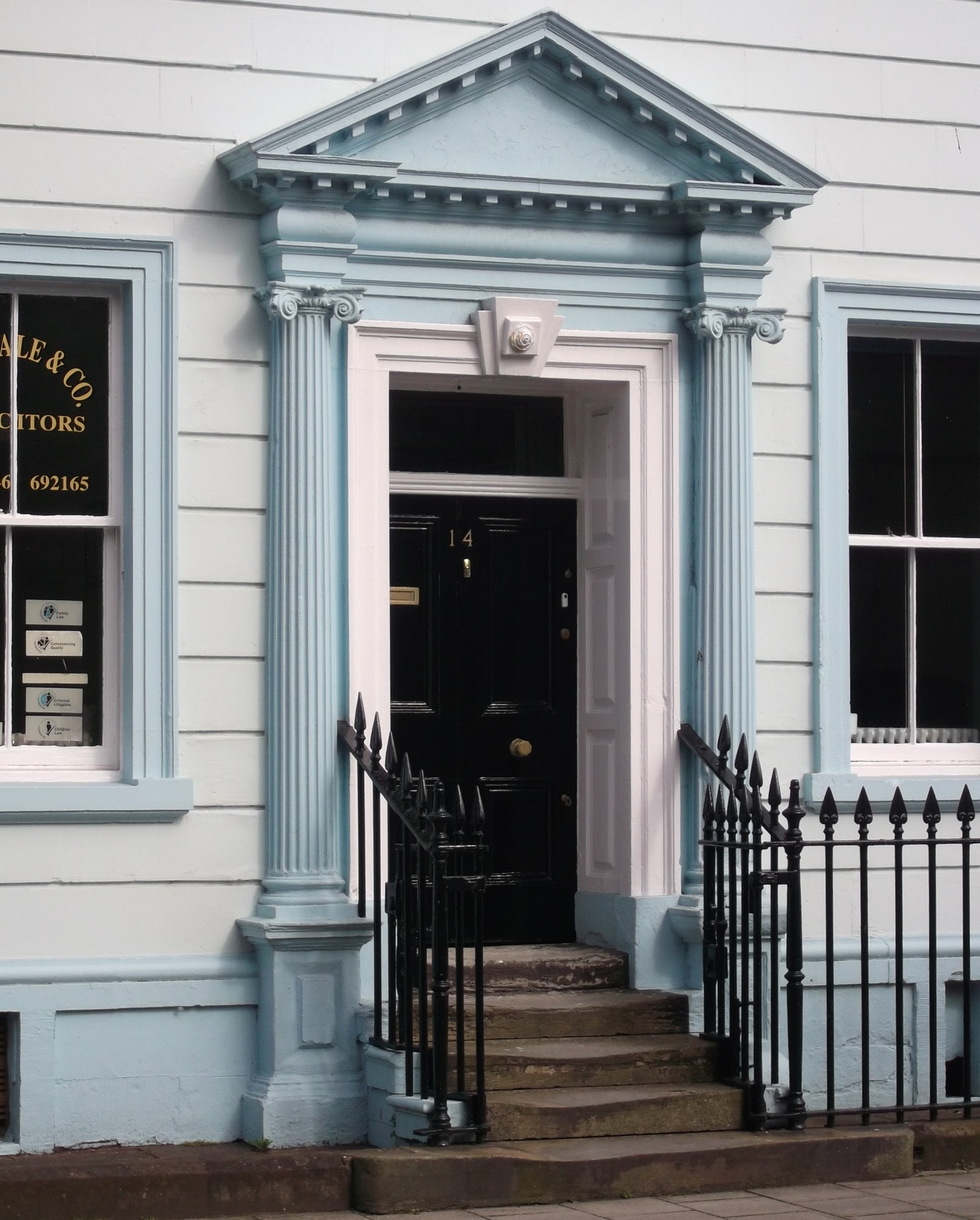 Main doorway of 14 Scotch Street, Whitehaven Cumbria