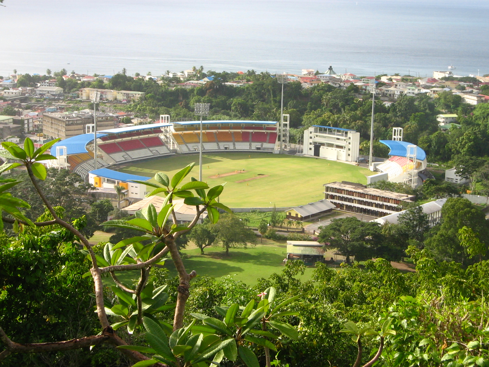 Picture of Windsor Park Stadium as taken from Morne Bruce.
