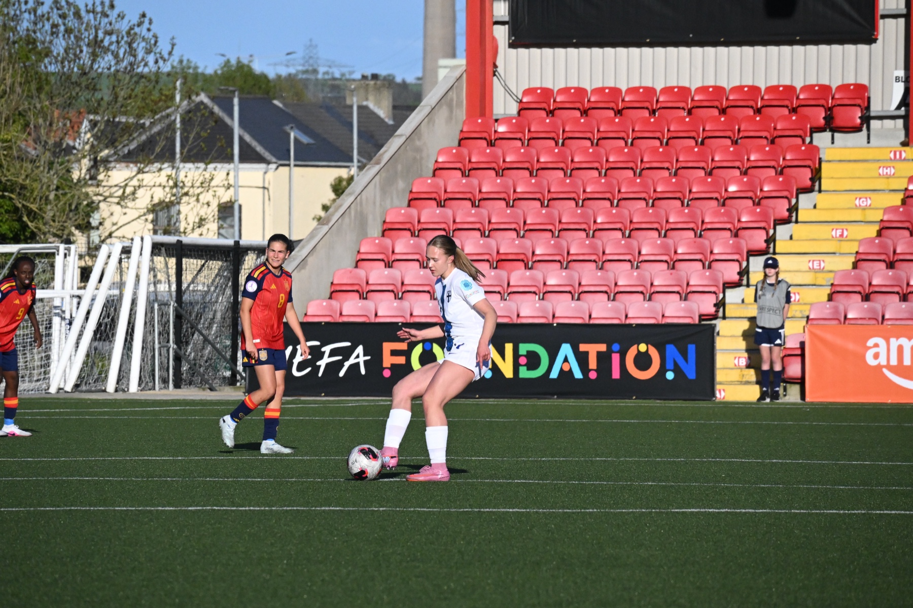 Match action during Spain vs Finland