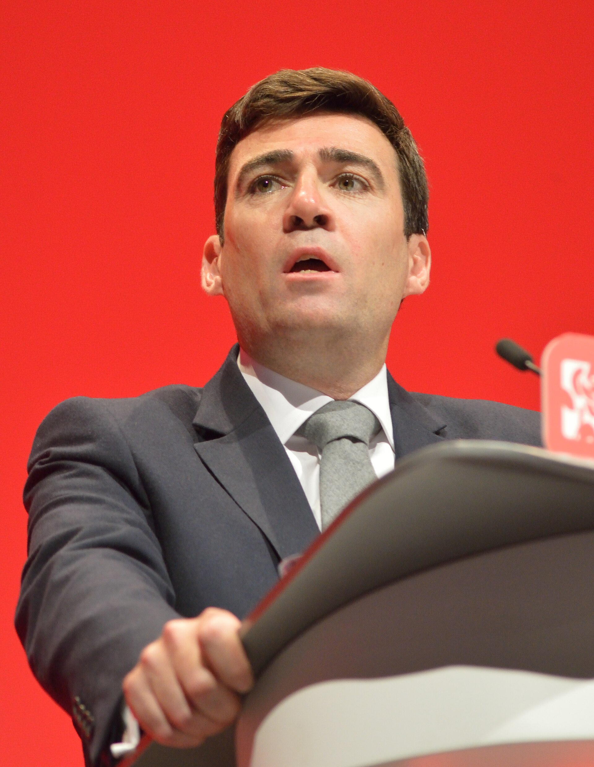 Andy Burnham giving his final Shadow Home Secretary speech at the 2016 Labour Party Conference in Liverpool. Burnham had already announced he would be standing in the Mayor of Greater Manchester election in 2017.