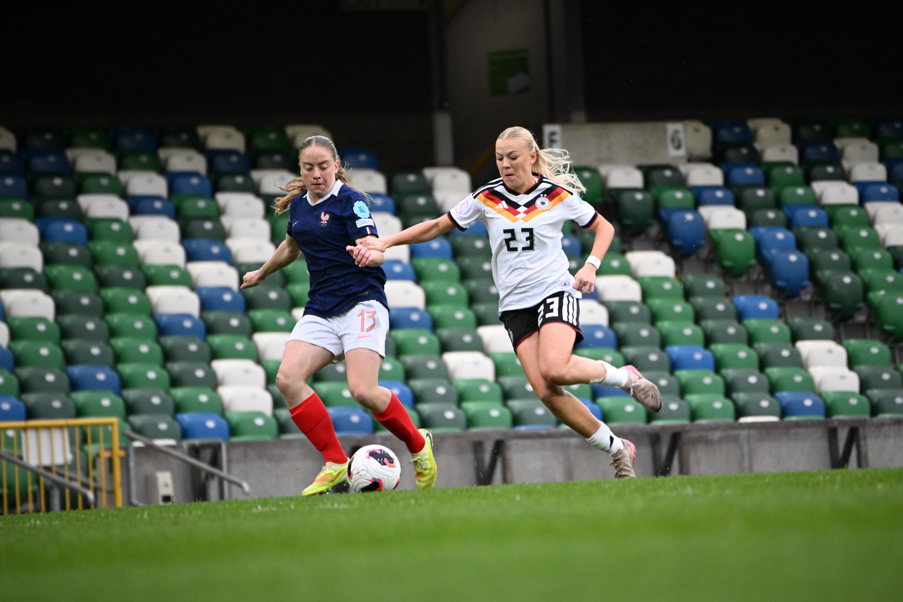 Match action during Germany vs France