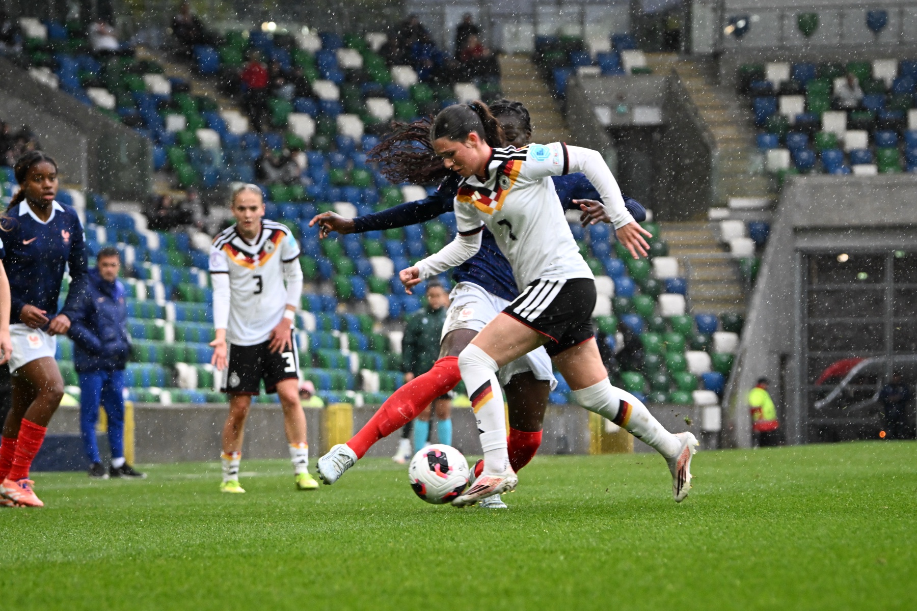 Match action during Germany vs France