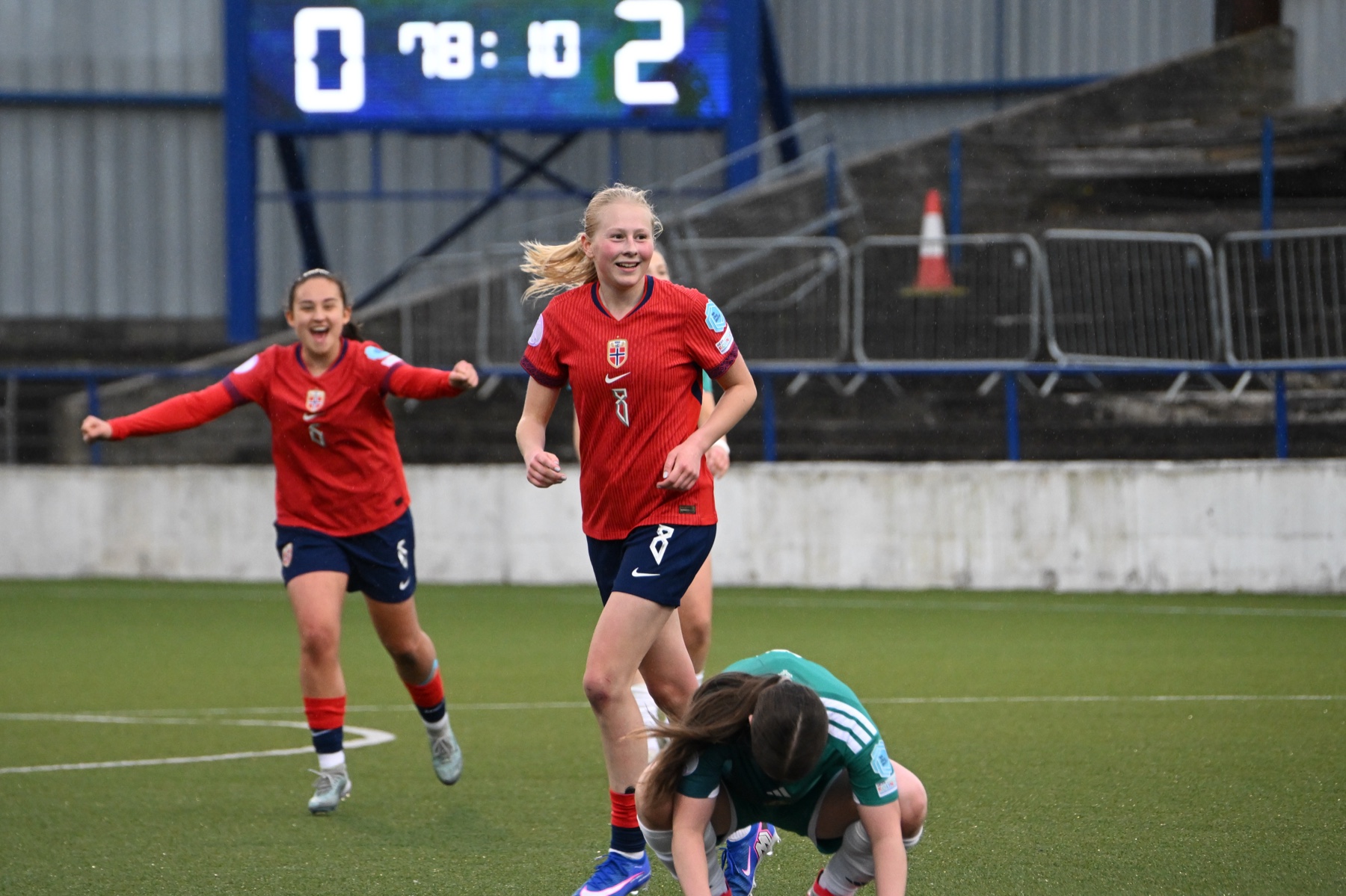 Match action during Northern Ireland vs Norway