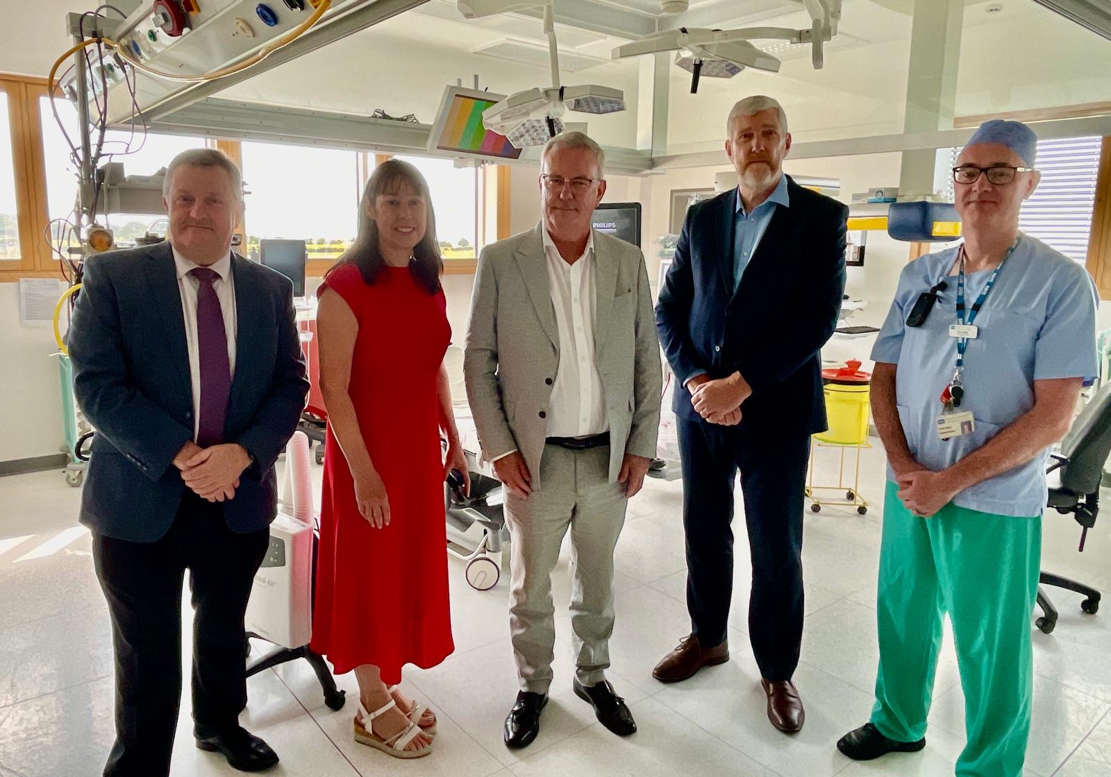 Health and Finance Ministers visiting the Regional Cataract Day Procedure Centre at Downe Hospital