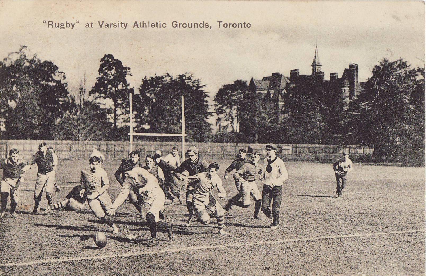 Rugby at Varsity Athletic Grounds, Toronto, Canada.