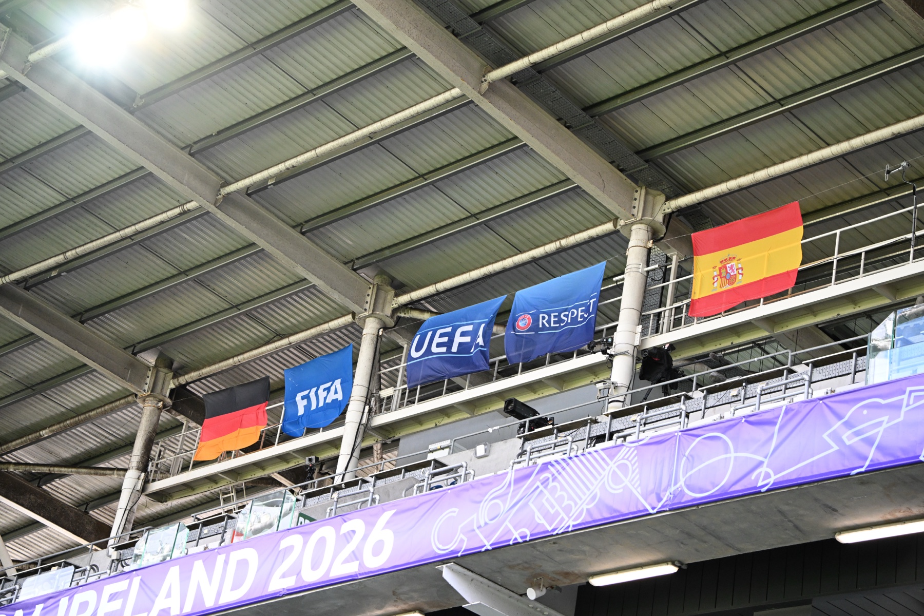 Match action during Germany vs Spain